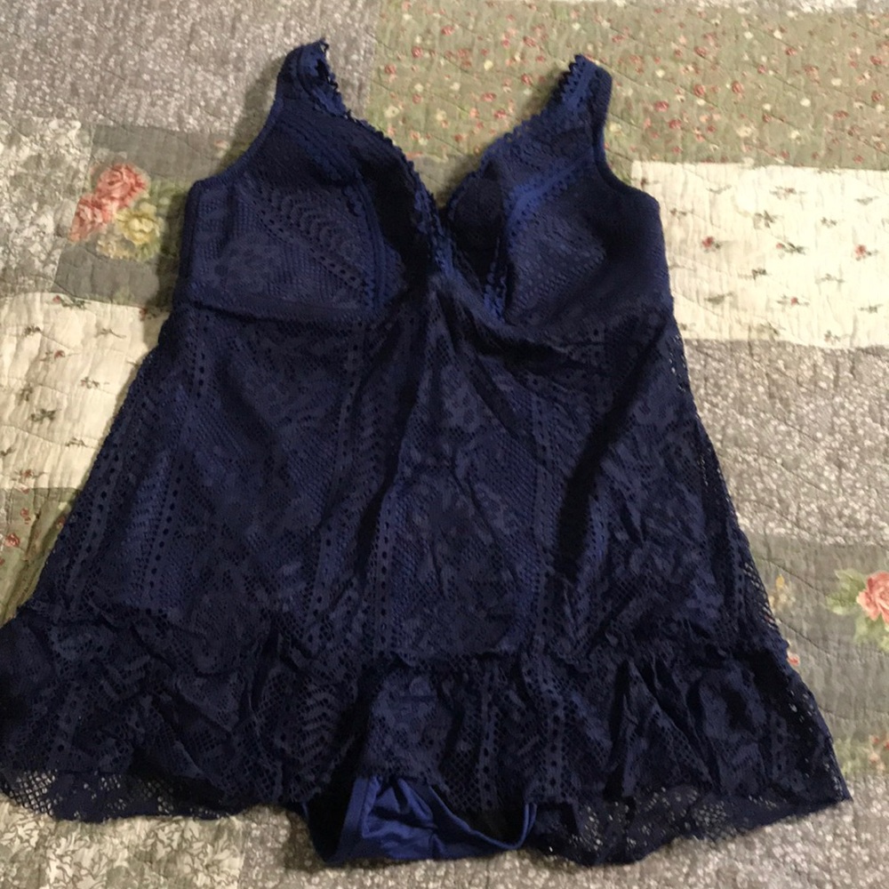 Becca Lace Navy SwimDress